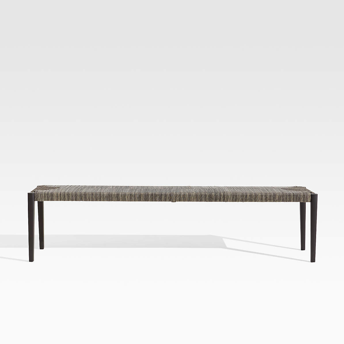 Railay All Weather Woven Wicker Dining Bench Reviews Crate And Barrel
