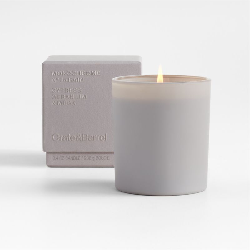 Monochrome No. 5 Rain 1-Wick Scented Candle - Cypress, Geranium and ...