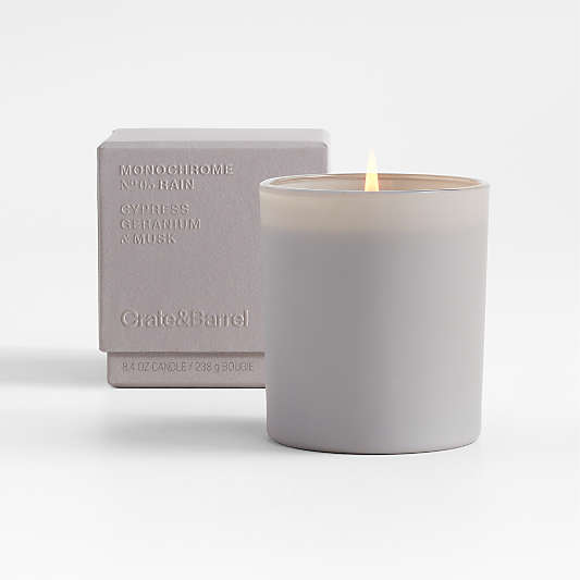 Monochrome No. 5 Rain 1-Wick Scented Candle - Cypress, Geranium and Musk