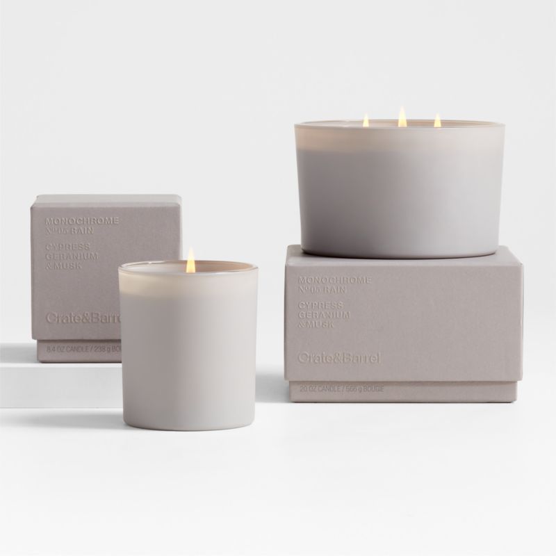 Monochrome No. 5 Rain 1-Wick Scented Candle - Cypress, Geranium and Musk - image 9 of 10