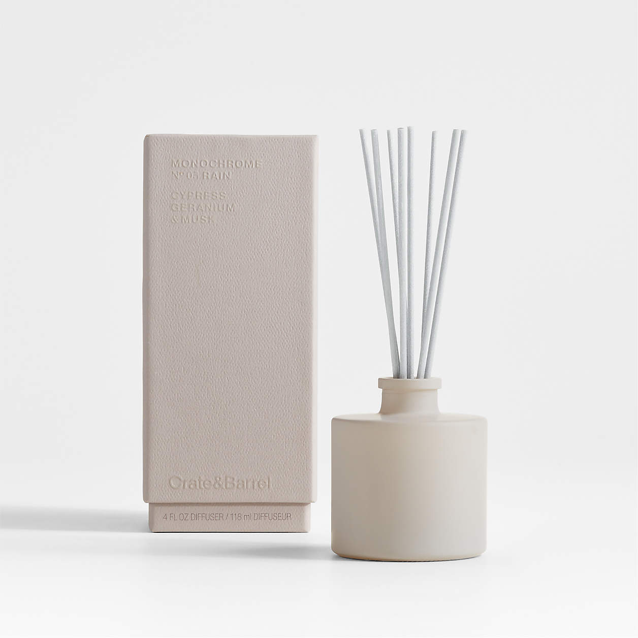 Monochrome No. 5 Rain Reed Diffuser Cypress, Geranium and Musk + Reviews Crate & Barrel