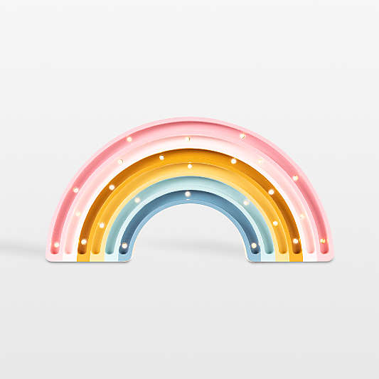 Little Lights Retro Rainbow Kids Wood Table Lamp