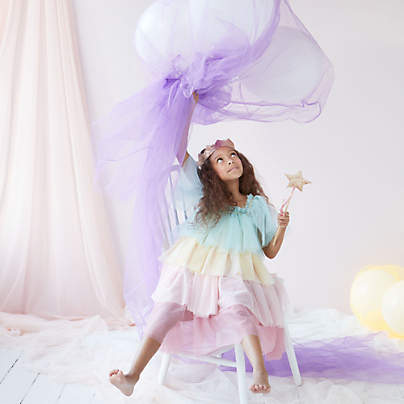 Meri Meri Rainbow Ruffle Kids Princess Costume