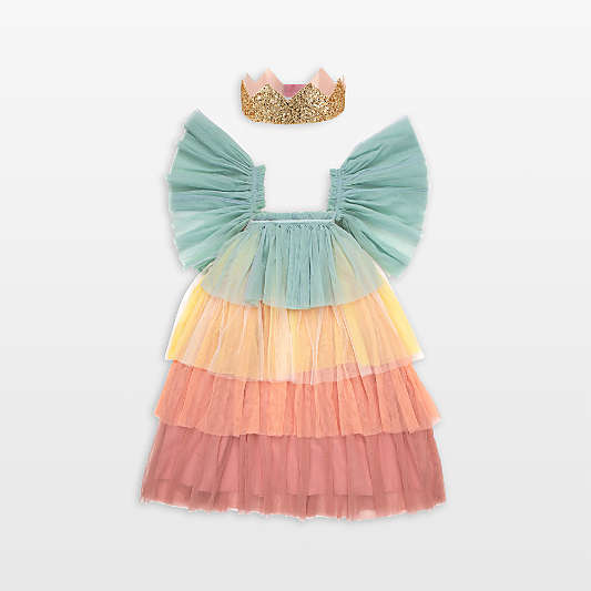 Meri Meri Rainbow Ruffle Kids Princess Costume