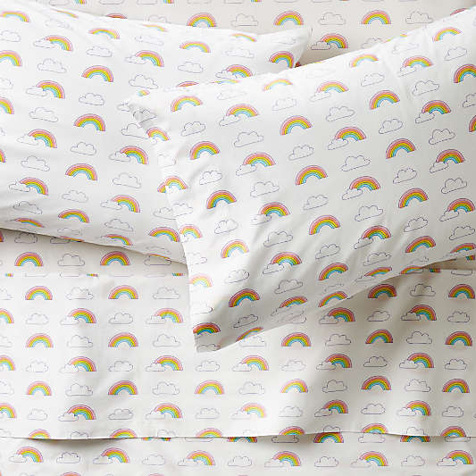 Organic Rainbow Full Sheet Set