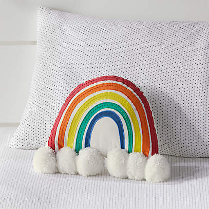 rainbow colored throw pillows