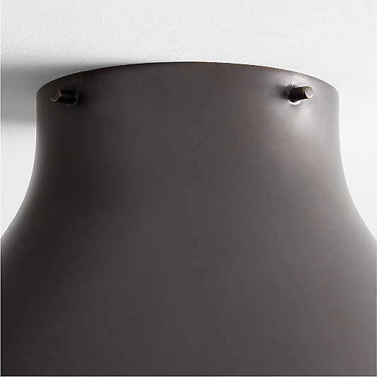 Rainier Black Conical Flush Mount Light