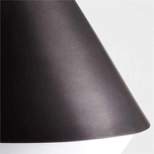 Rainier Black Conical Flush Mount Light