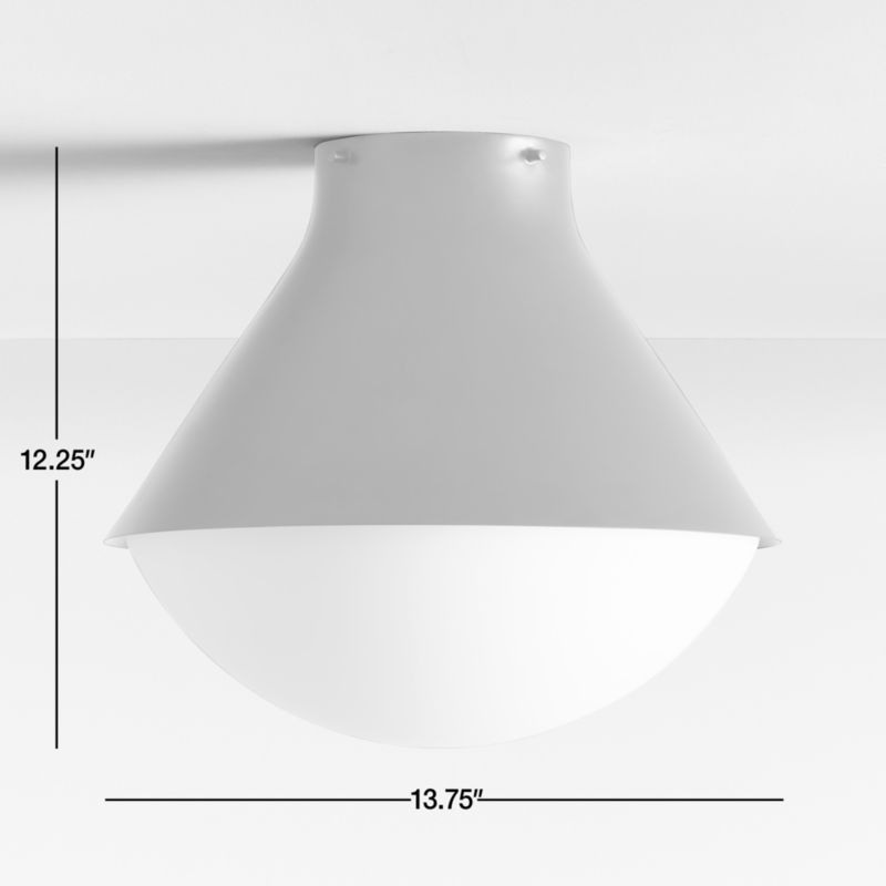 View Rainier Black Conical Flush Mount Light - image 2 of 6