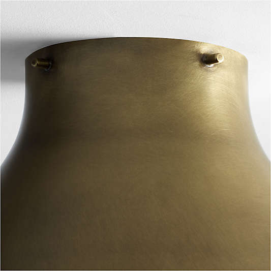 Rainier Brass Conical Flush Mount Light