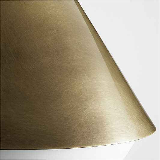 Rainier Brass Conical Flush Mount Light