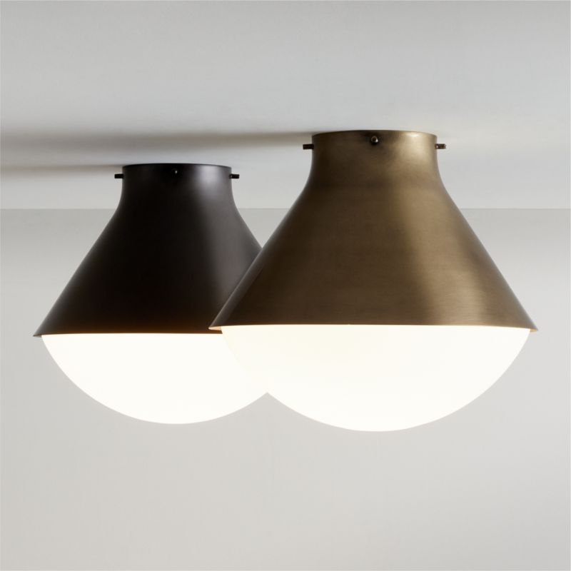 Rainier Black Conical Flush Mount Light - image 5 of 6