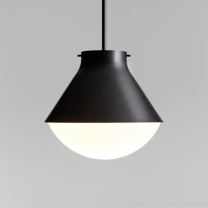 Rainier Black Conical Pendant Light - image 0 of 18