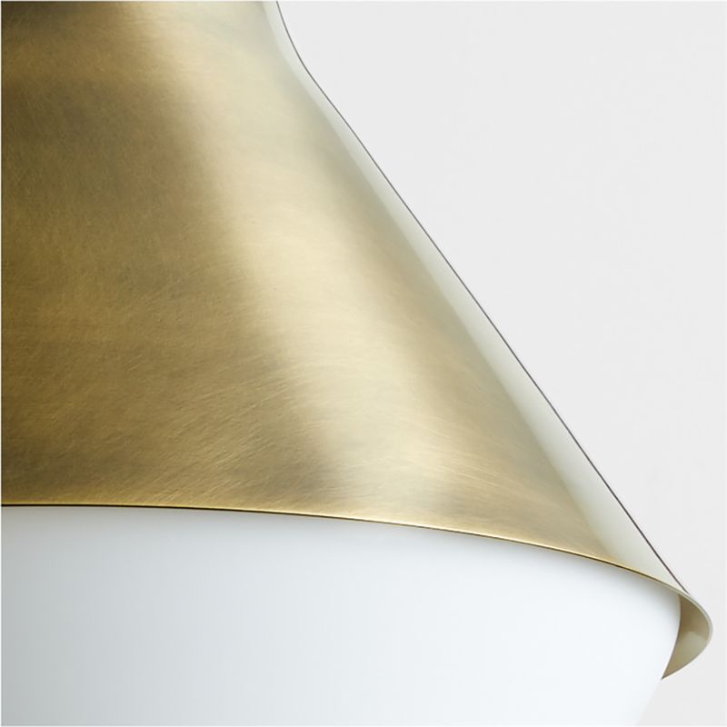 Rainier Brass Conical Pendant Light - image 4 of 18