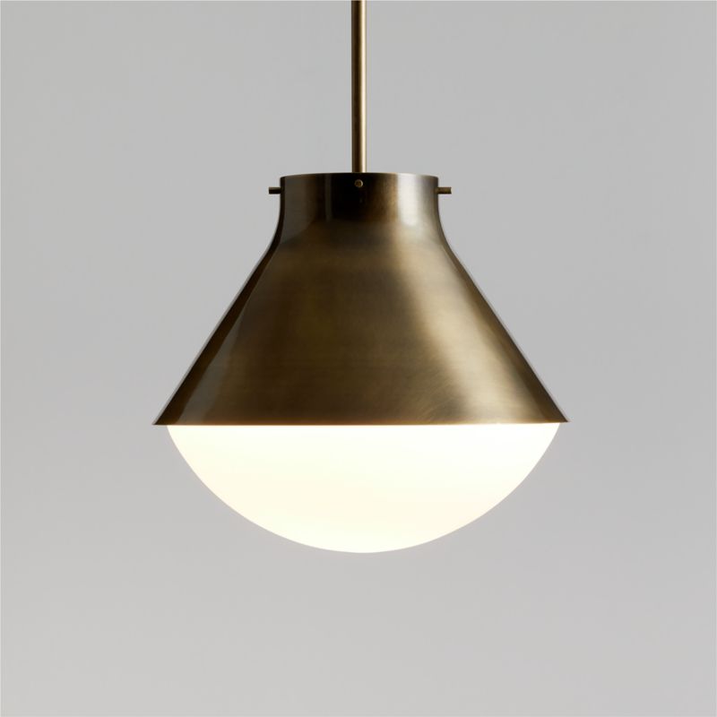 Rainier Brass Conical Pendant Light - image 0 of 18