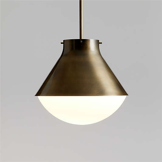 Rainier Brass Conical Pendant Light