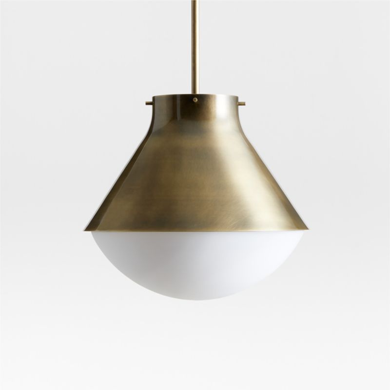 Rainier Brass Conical Pendant Light - image 6 of 18