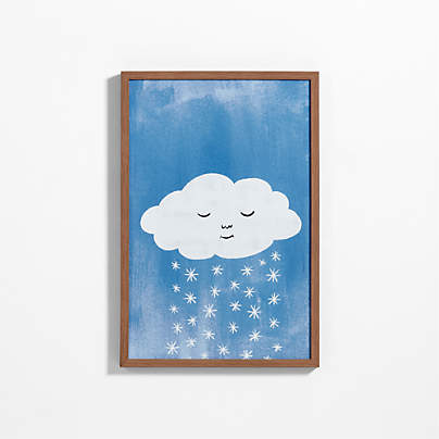 Rainy Cloud Large Framed Wall Art Print