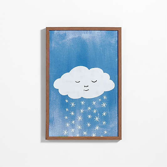 Rainy Cloud Large Framed Wall Art Print