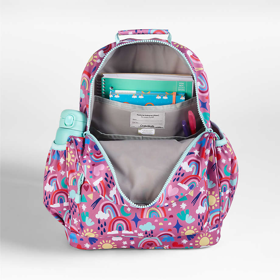 Rainy Rainbows Kids Backpacks and Lunch Box