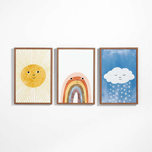 Rainy Cloud Large Framed Wall Art Print