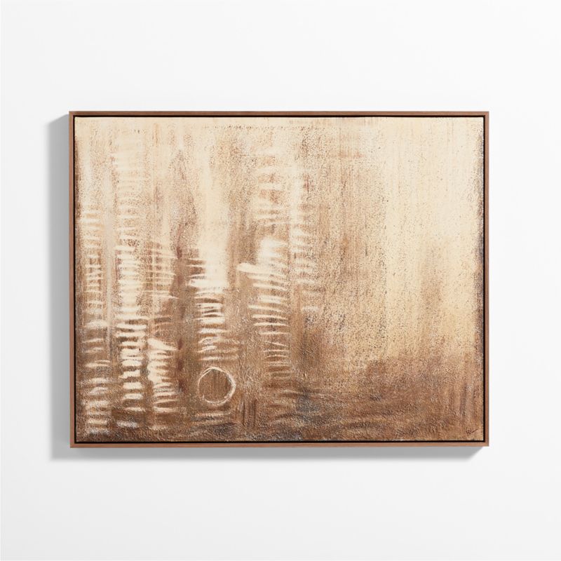 "Raku" by Edward View Brown Hand-Painted Canvas Textural 40"x50" Wall Art - image 0 of 8