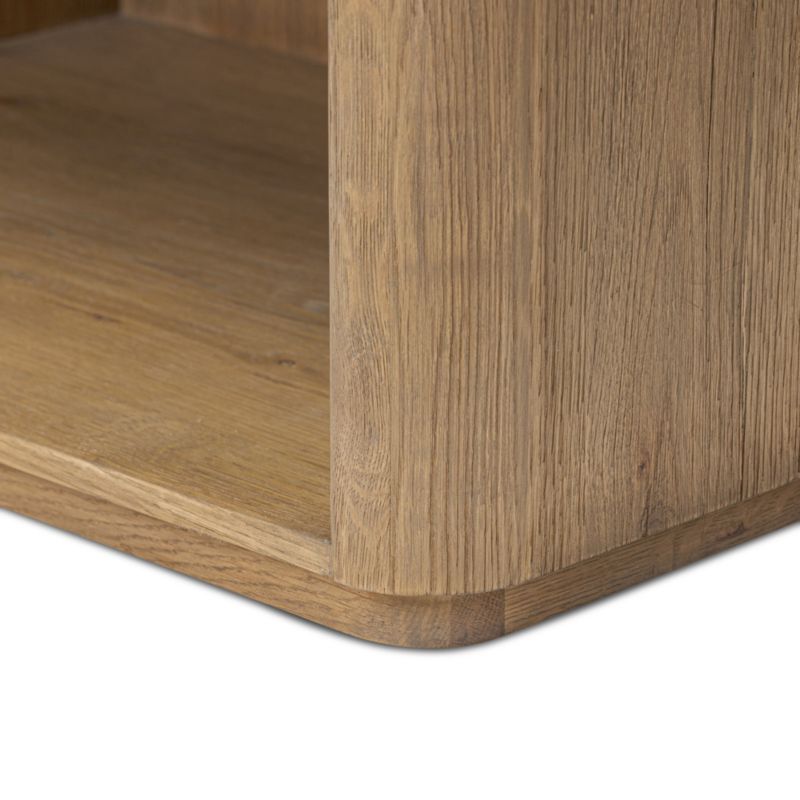 Raleigh 30" Oak Wood and Marble Nightstand - image 9 of 12
