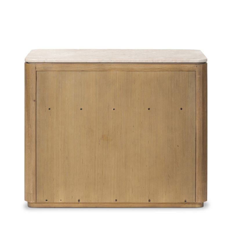 Raleigh 30" Oak Wood and Marble Nightstand - image 6 of 12