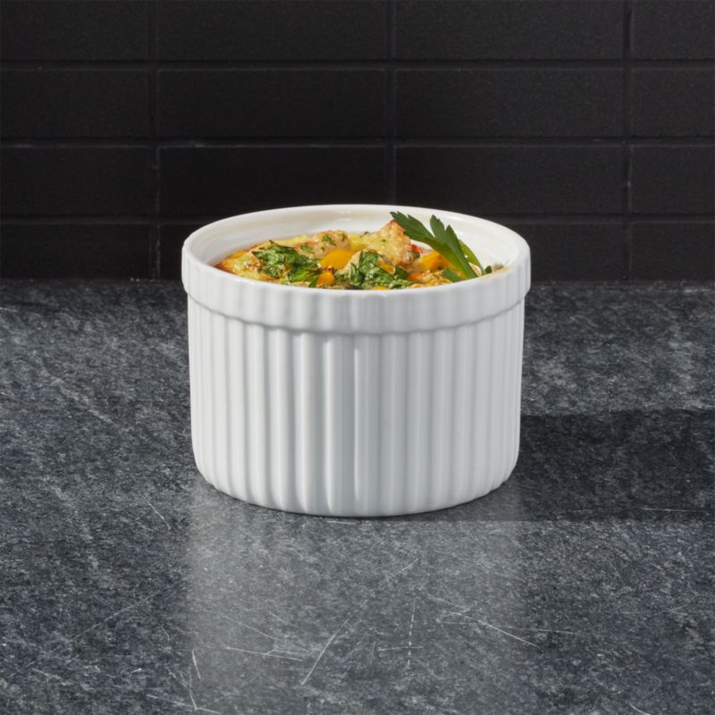 Tall White Porcelain Ramekin - image 0 of 12