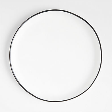 View Range White Outdoor Melamine Dinner Plate by Leanne Ford details