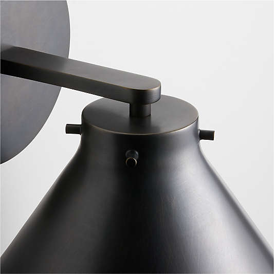 Rainier Black Conical Wall Sconce Light