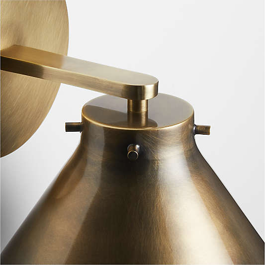 Rainier Brass Conical Wall Sconce Light