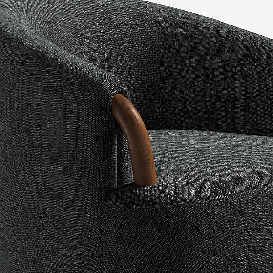 Rapallo Wood Swivel Accent Chair