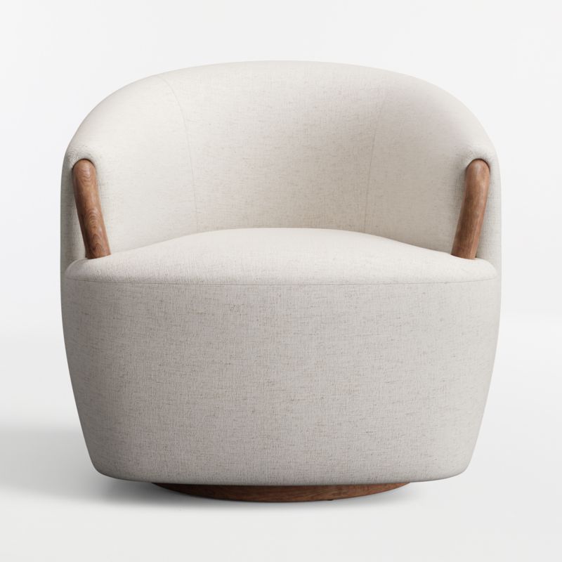 Rapallo Wood Swivel Accent Chair - image 2 of 5