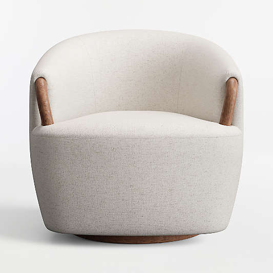 Rapallo Wood Swivel Accent Chair