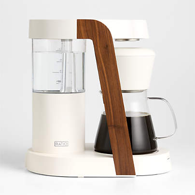 Ratio Eight Series 2 Linen White and Walnut Coffee Maker