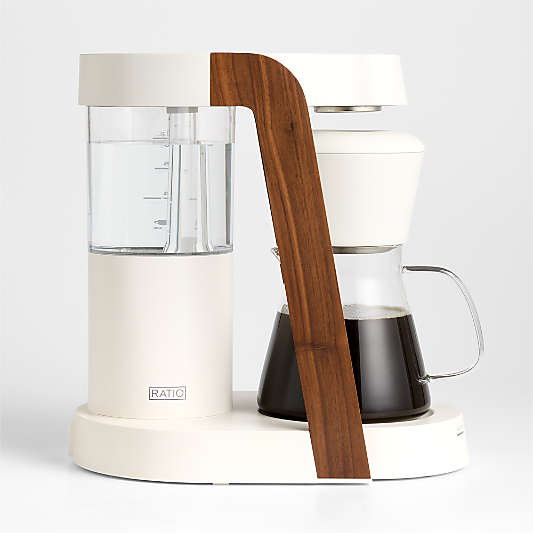 Ratio Eight Series 2 Linen White and Walnut Coffee Maker