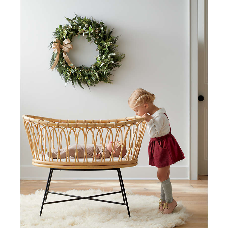 Crate&Barrel Oval Fitted Baby Sheet Square One