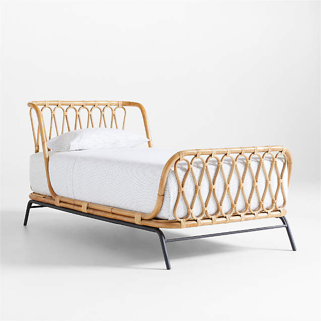 Maren Kids White Cane Bed Frame Crate & Kids Canada