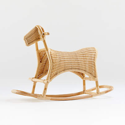 Rattan Toddler Rocking Horse