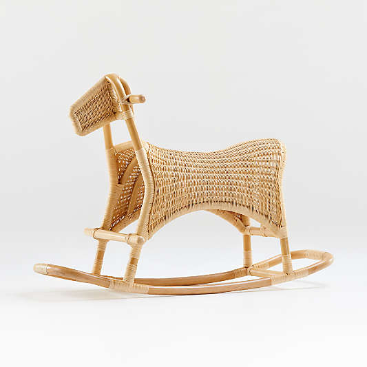 Rattan Toddler Rocking Horse