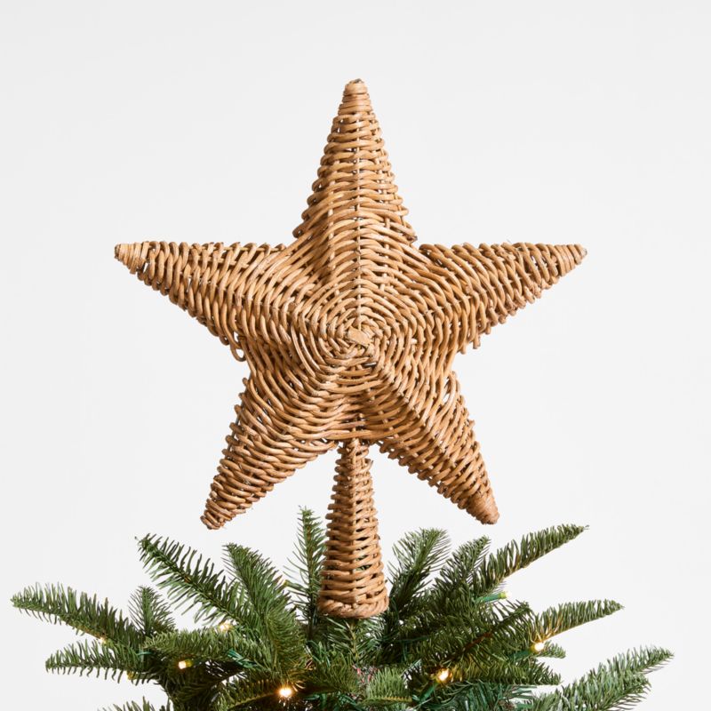 Rattan Star Christmas Tree Topper - image 0 of 2