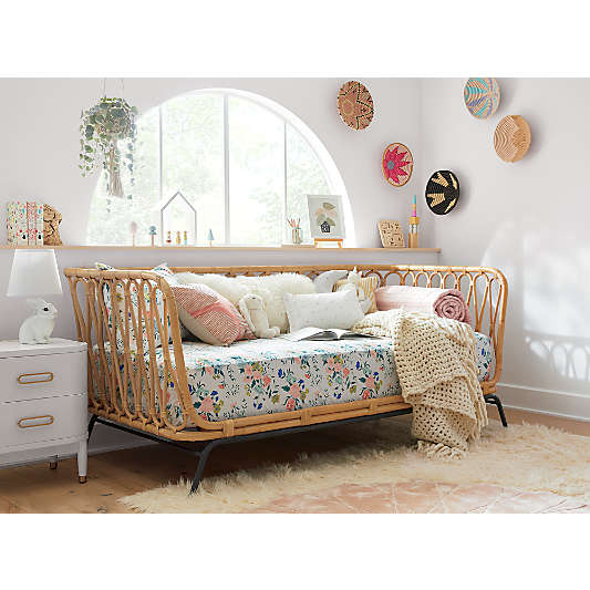 Arlo White and Gold Wood 2-Drawer Kids Nightstand