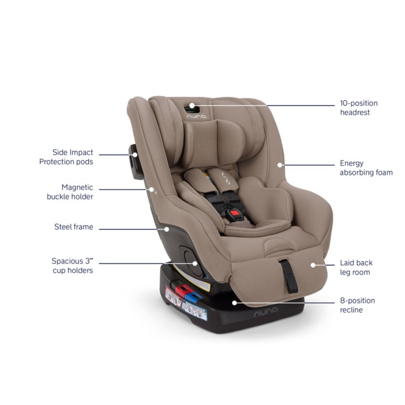 Nuna RAVA next Cedar Brown Convertible Baby Car Seat - image 5 of 8