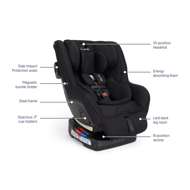 Nuna RAVA next Caviar Black Convertible Baby Car Seat - image 5 of 8