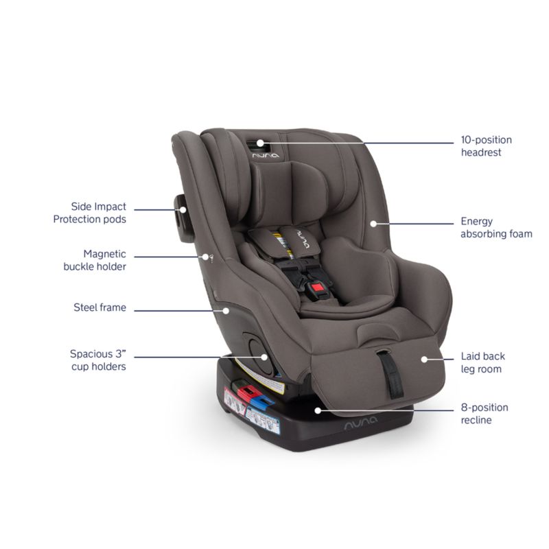Nuna RAVA next Granite Grey Convertible Baby Car Seat - image 5 of 8