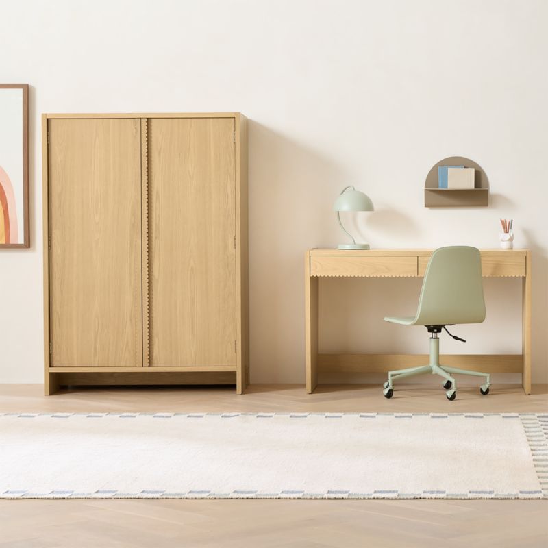 Raya 41" Natural Oak Wood Kids Storage Armoire - image 5 of 9