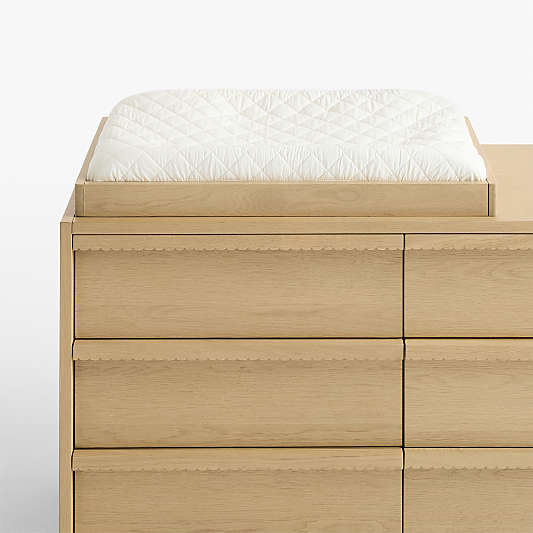 Raya Natural Oak Wood Baby Changing Table Topper