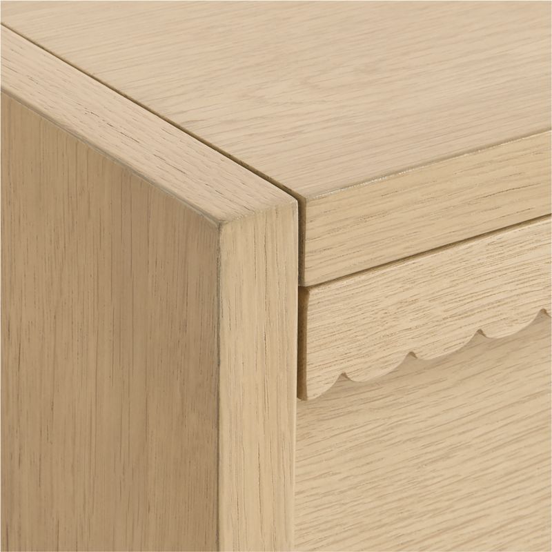 Raya 58" Natural Oak Wood Wide 6-Drawer Kids Dresser - image 7 of 10