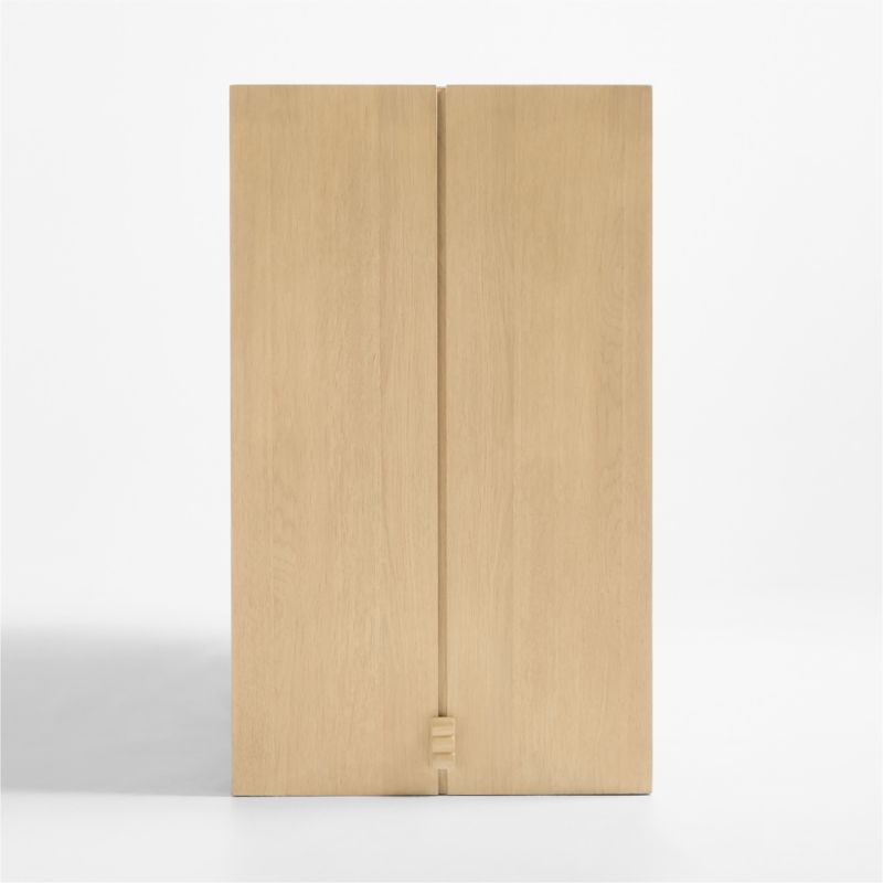 Raya 58" Natural Oak Wood Wide 6-Drawer Kids Dresser - image 6 of 10